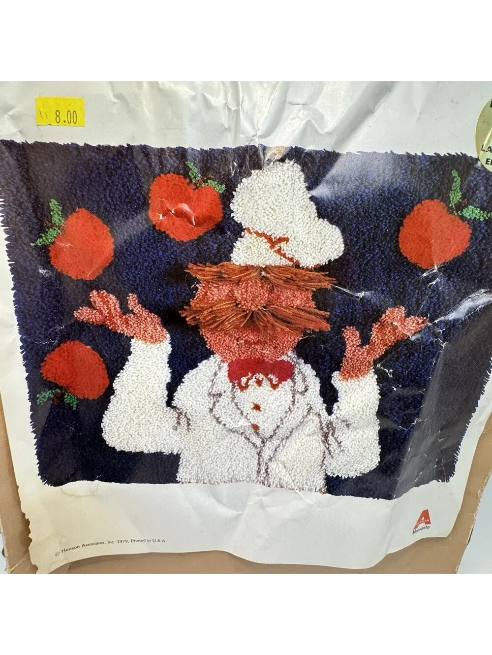 1979 Muppets Swedish Chef K3640 Latch Hook Rug Kit Columbia Minerva Vintage
